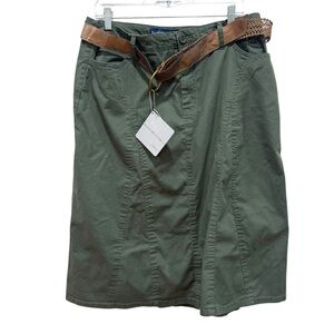 Bandolino cotton blend utility style skirt 14